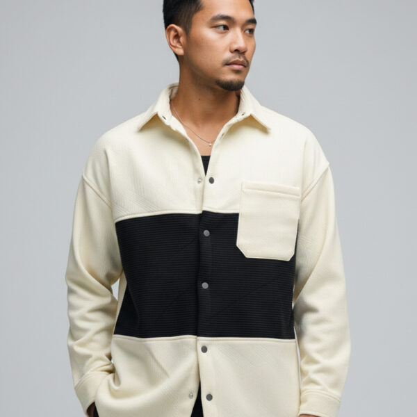 Premium Shirt - Cream and Black